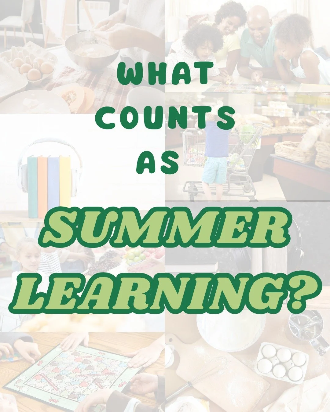 Summer learning doesn&rsquo;t have to look like worksheets all day ☀️📚
Cooking, audiobooks, grocery shopping, games, and everyday moments can all help kids learn and grow this summer!

What&rsquo;s one everyday activity your child loves? 👇