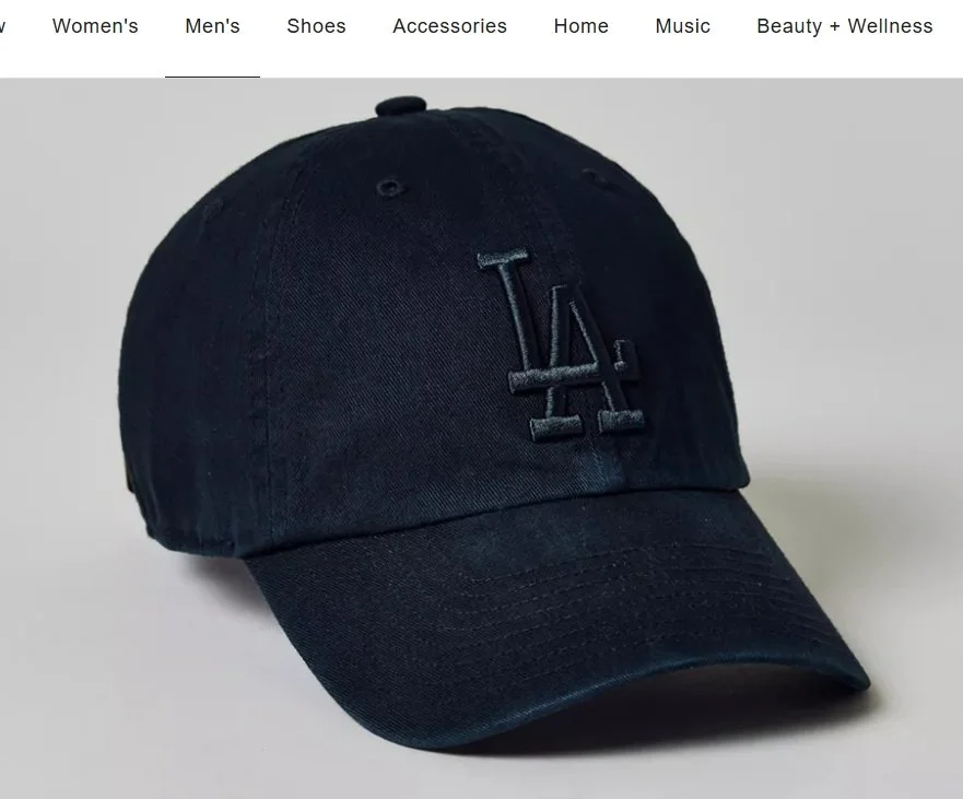 ’47 Brand MLB Los Angeles Dodgers Team Logo Clean Up Hat