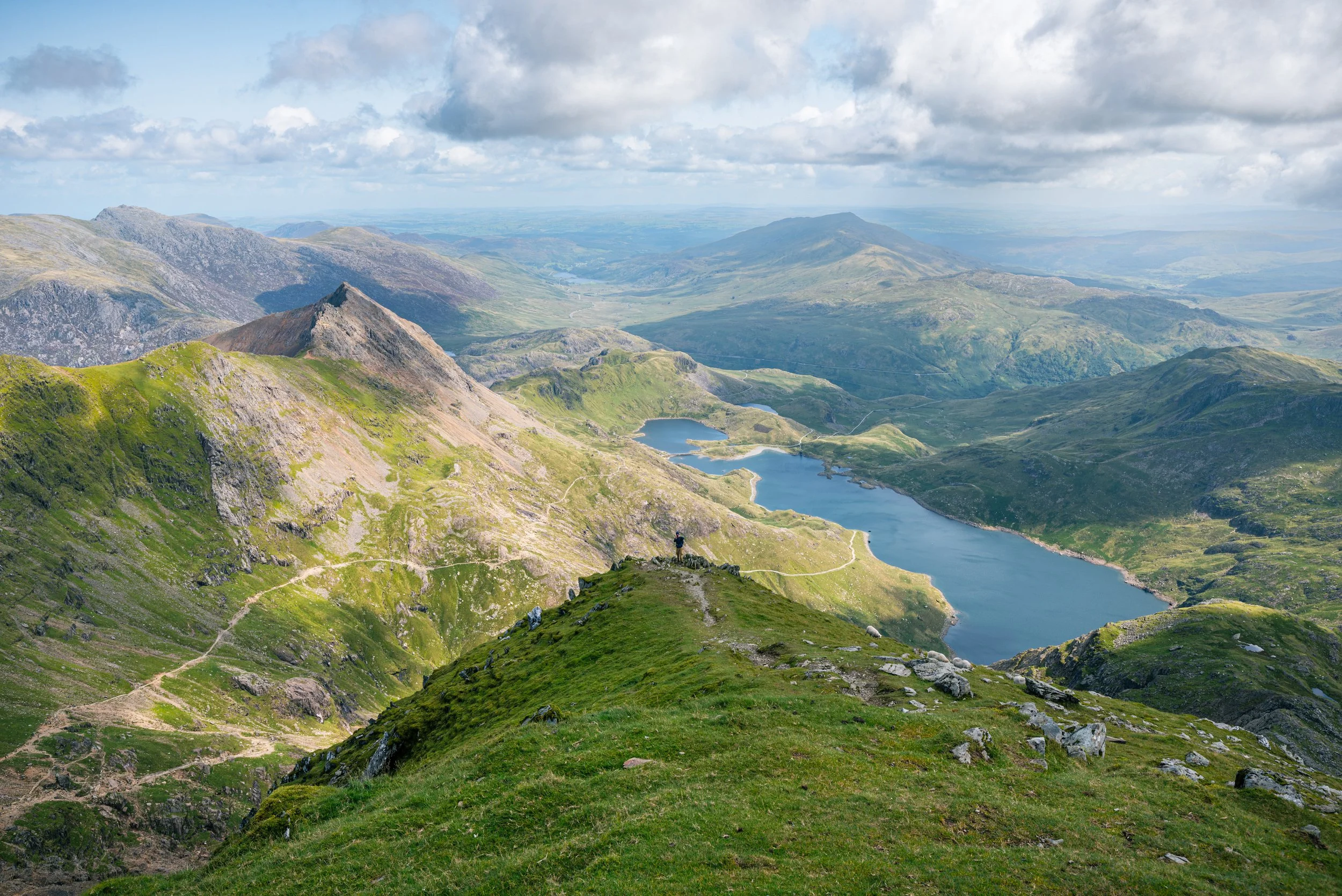 A view towards Llyn Llydaw from near the summit of Yr Wyddfa