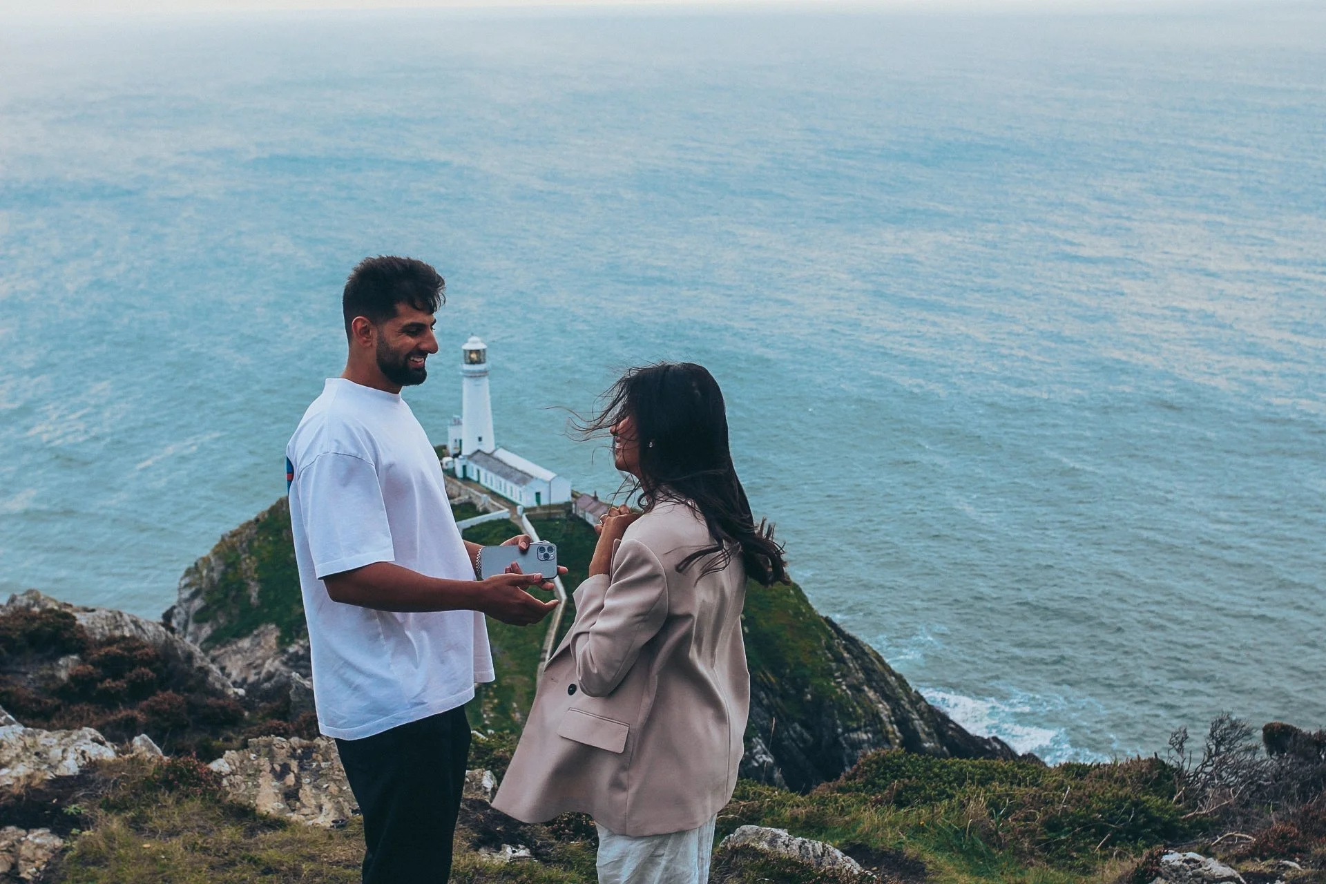 A Short-Notice Sunset Proposal on the Anglesey Coast