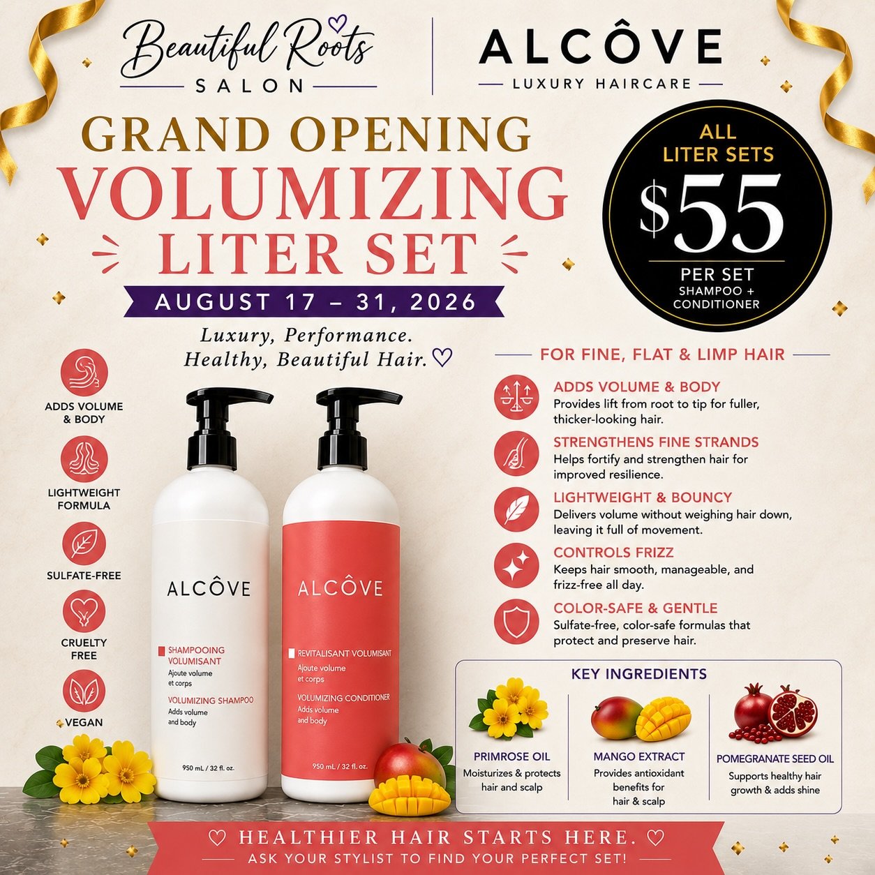 Let&rsquo;s turn the VOLUME up! Make sure to ask Rebecca, Laura and Jackie on which Alc&ocirc;ve set is perfect for you 👑