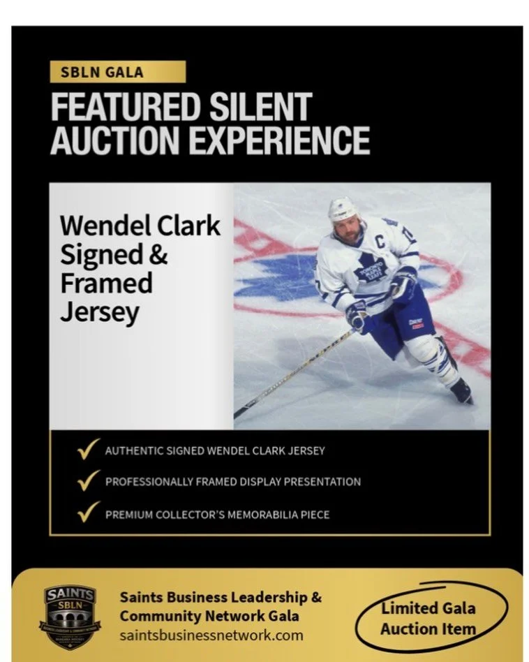Visit saintsbusinessnetwork.com to place you bids
