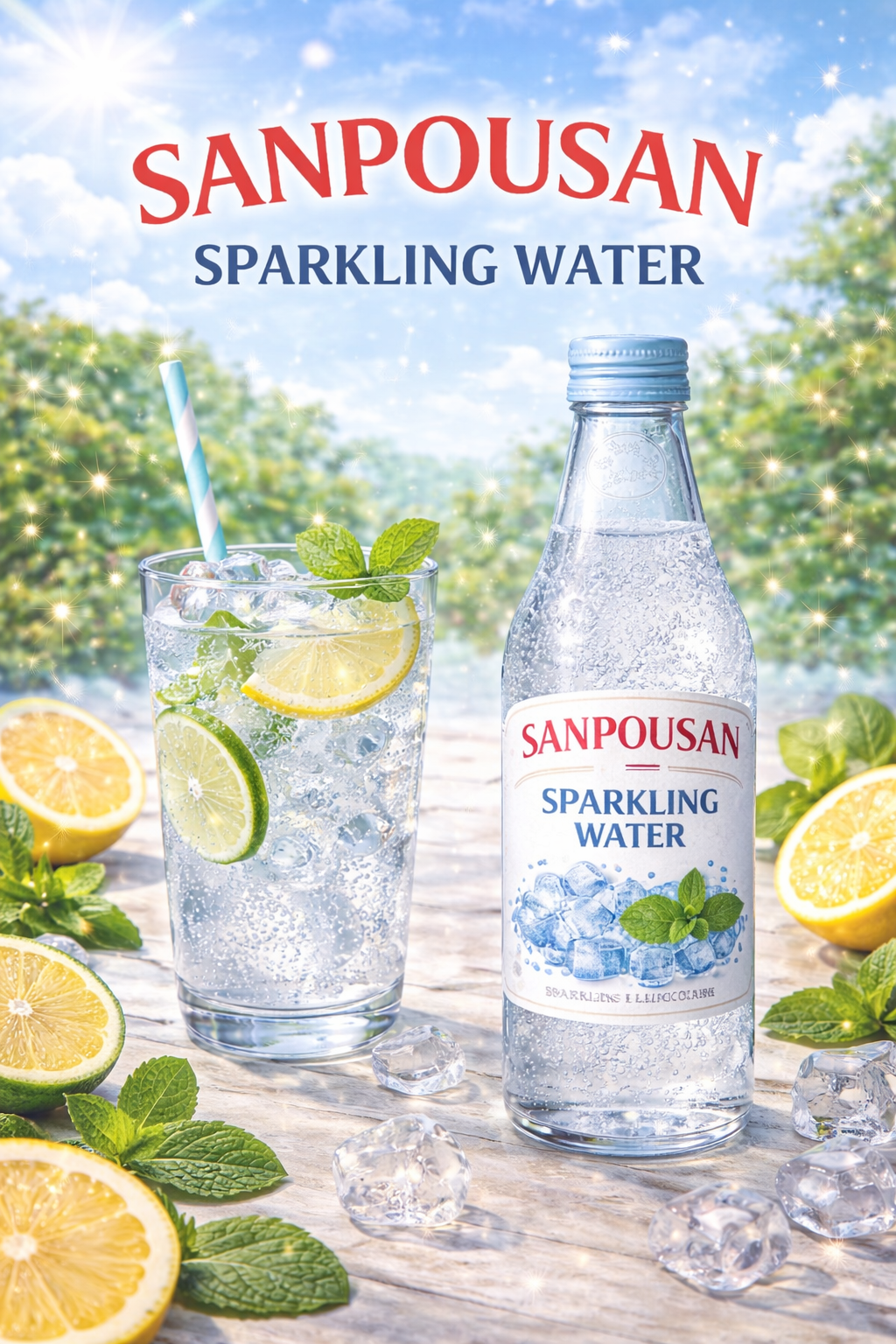 SAN POUSAN SPARKLING WATER