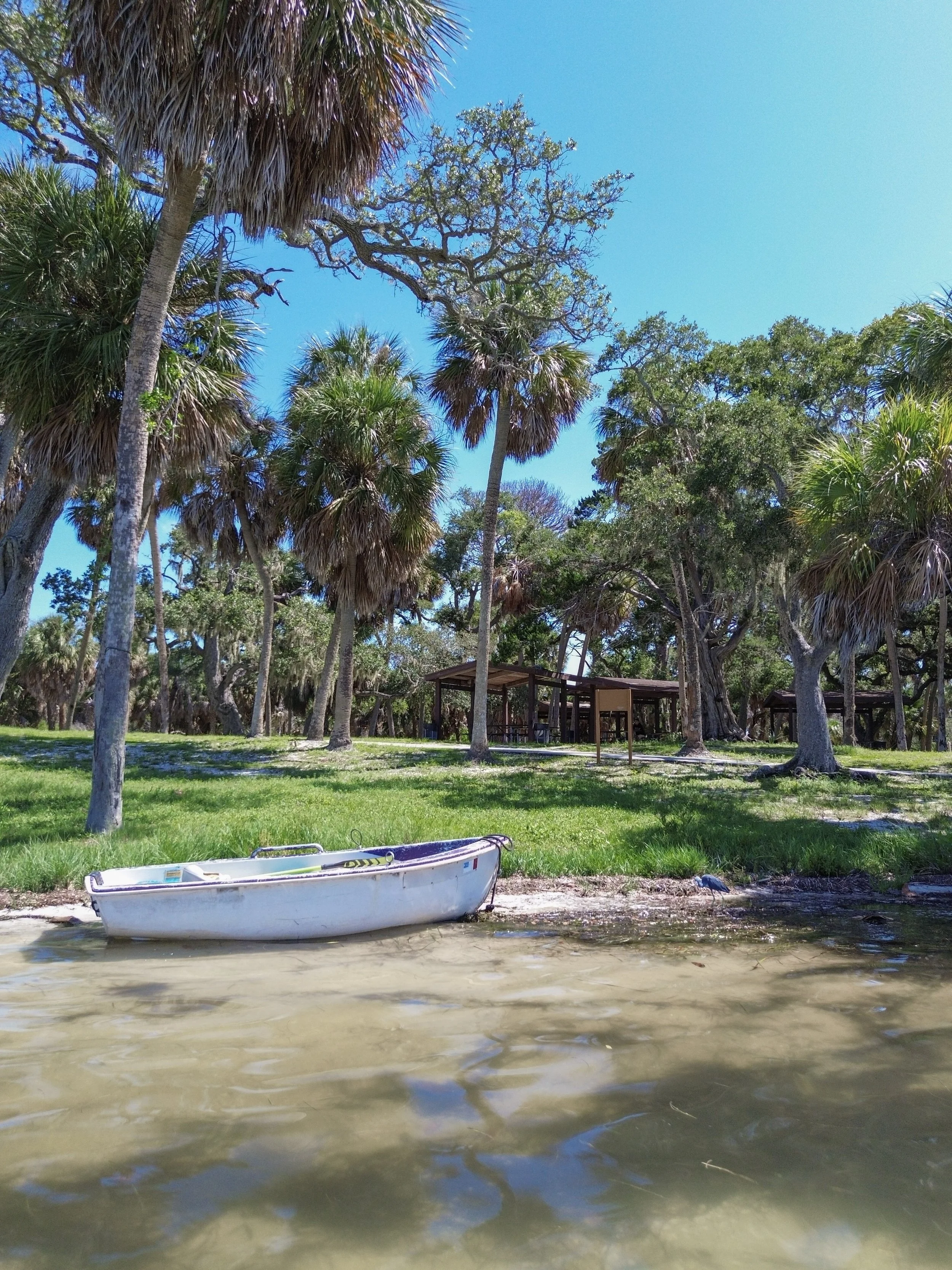 Beached dinghy boat