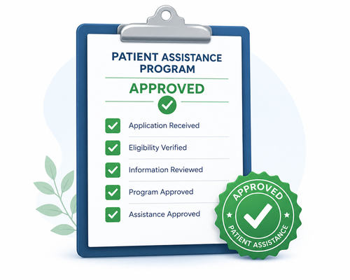 Illustration of an approved patient assistance program checklist
