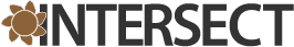 Logo of Intersect with a stylized flower or star-shaped graphic.
