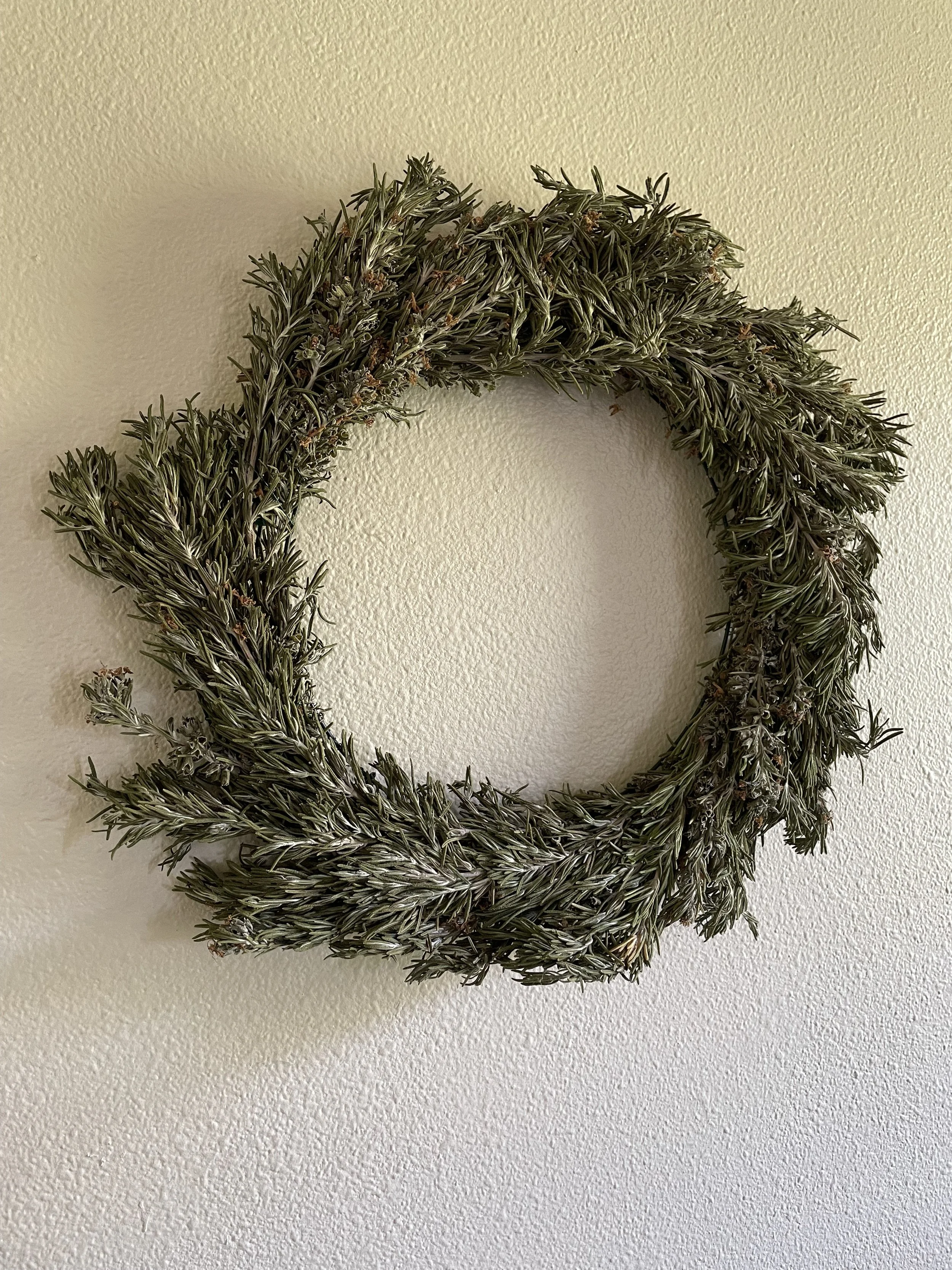 Rose Mary Wreath - 12" Diameter, Smells Great