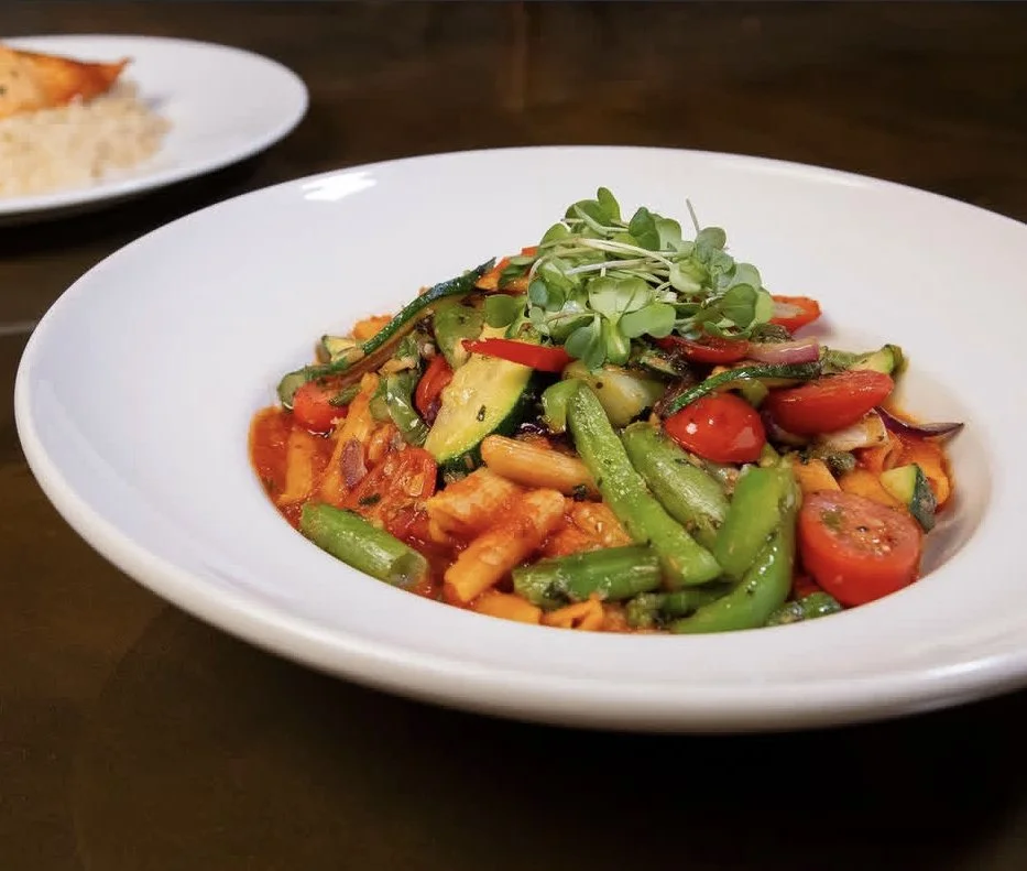 Radish on Veggie Pasta (at Zesta Cucina)