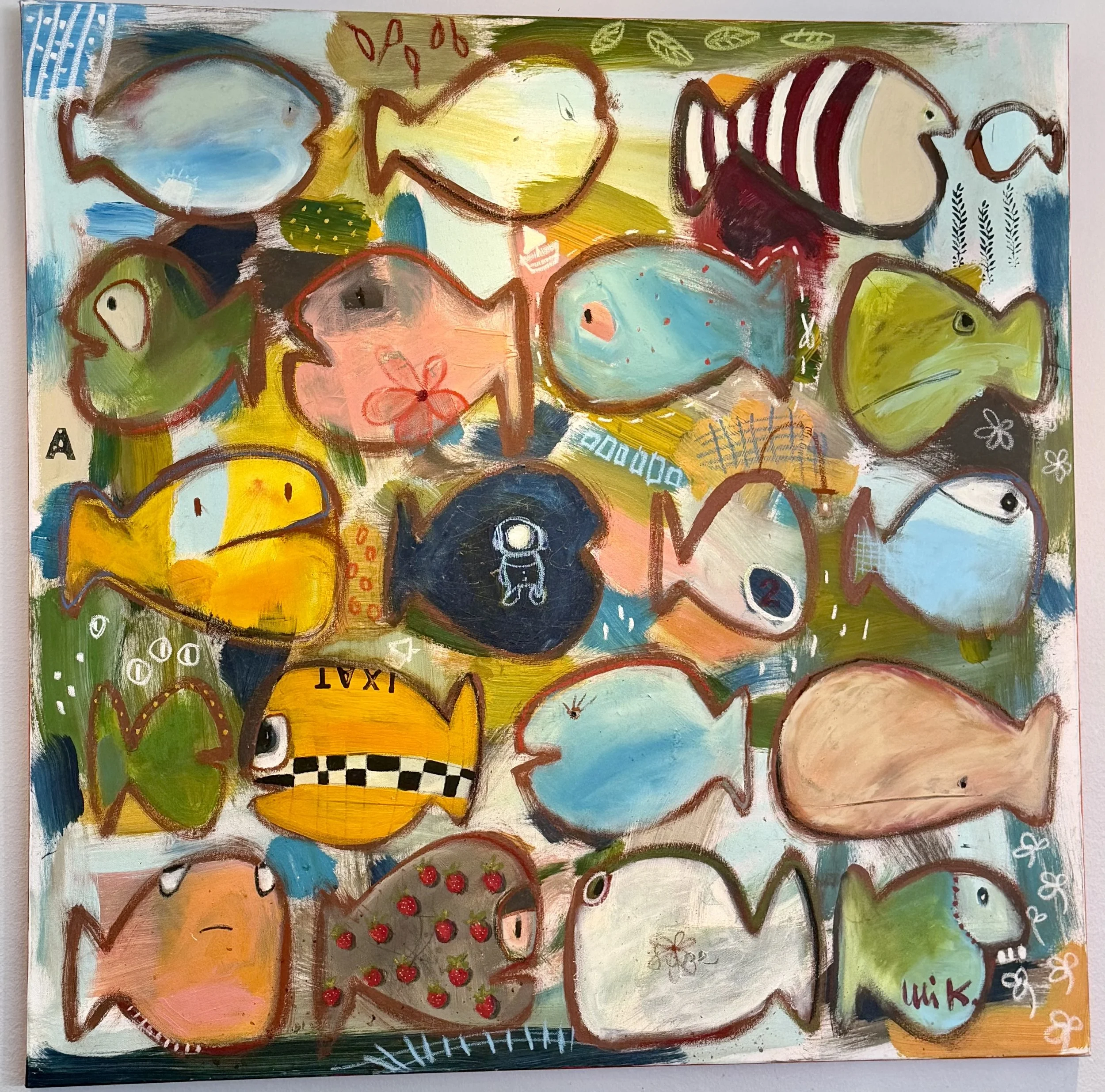 Painting on wall of Fisch Matthiesen, the local fish guy