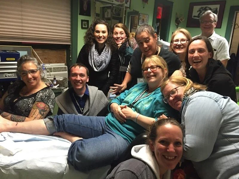 Because sometimes you get a tattoo and everyone wants to watch you squirm.