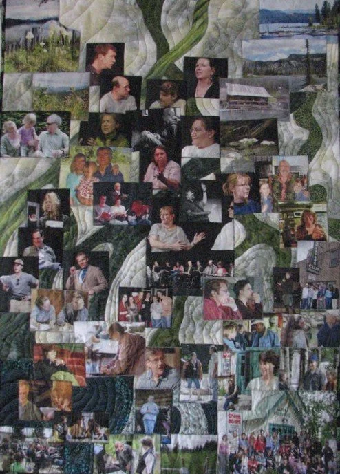 This amazing quilt, made by local artist Thea Belcz, was my 10th Anniversary gift from the community at Seven Devils.