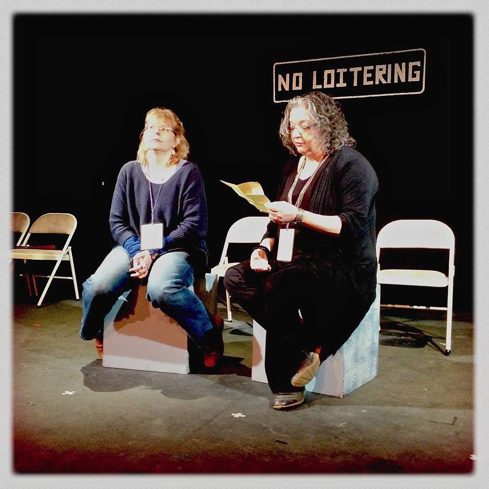 Thinking hard during a talk back moderated by dramaturg (and playwright) Mara Lathrop at PT PlayFest