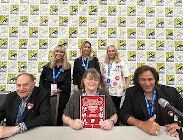 Getting ready for the "Becoming Betty Boop" panel at San Diego ComicCon
