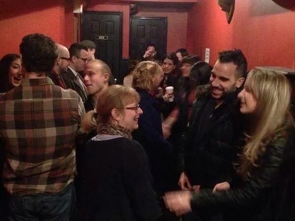 Meeting and greeting at a Sit In NYC! reading at Jimmy's No. 43