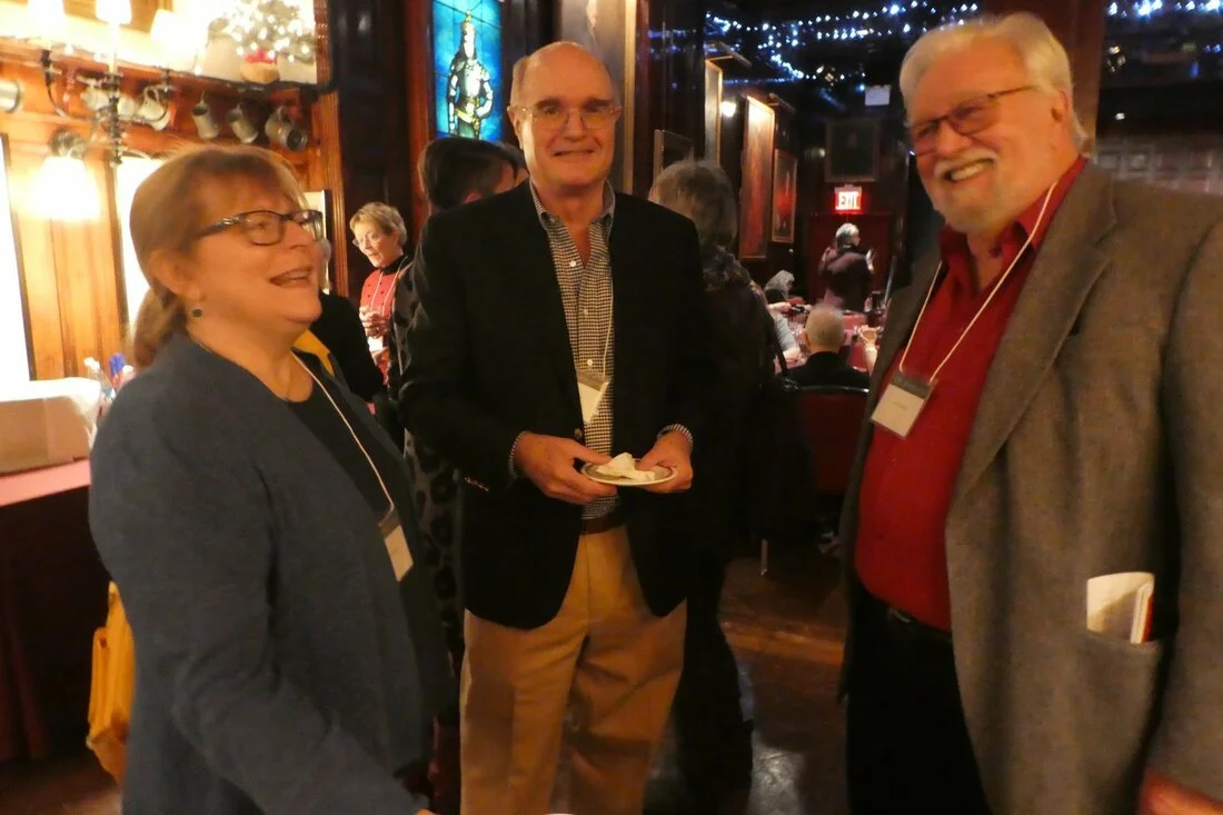 Chilling with Charles Moray and Jim O'Connell during a break at the National Theatre Conference at the Players Club