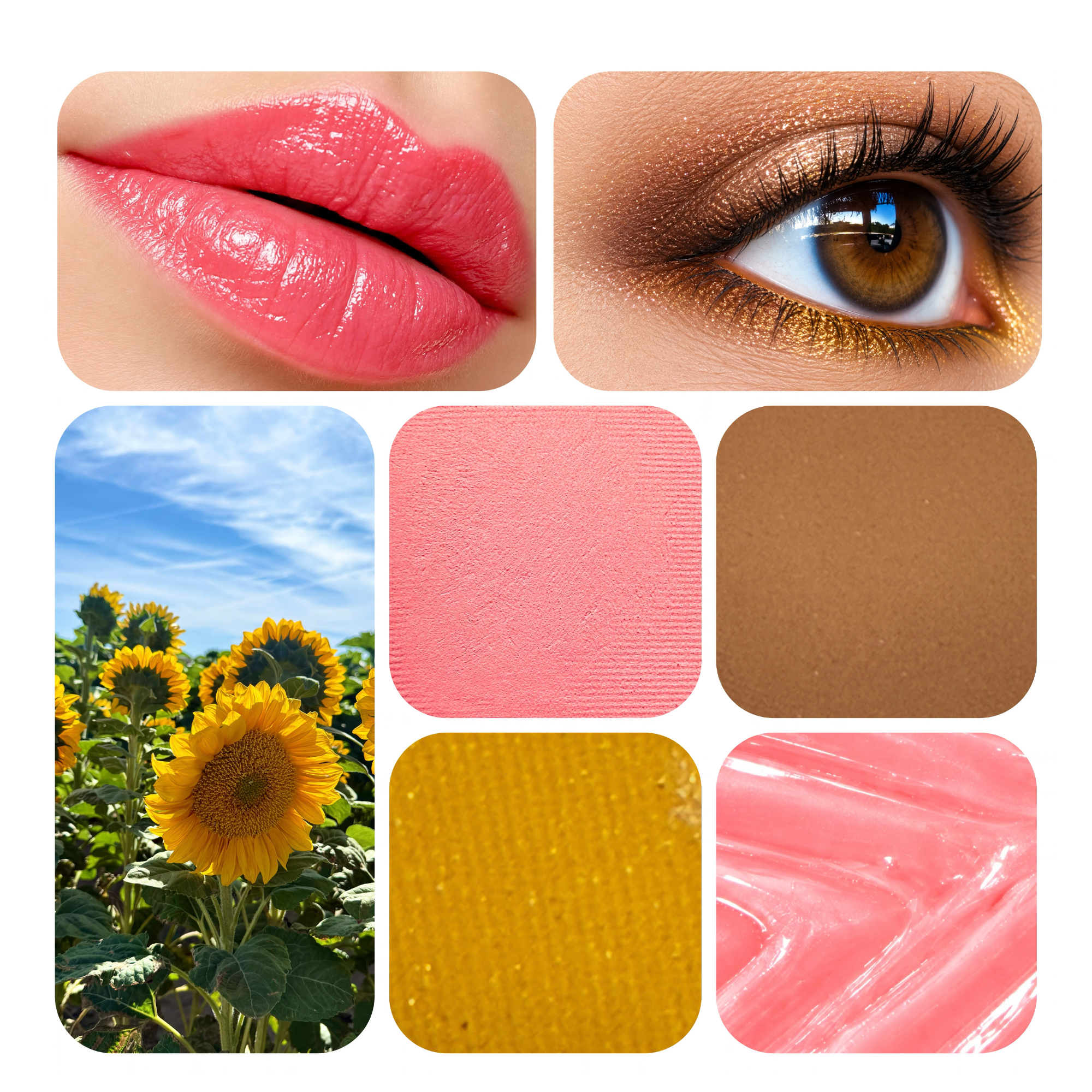 𝐓𝐇𝐄 𝐕𝐈𝐒𝐈𝐎𝐍𝐀𝐑𝐘:
golden shimmer / sun-kissed skin / peachy lips