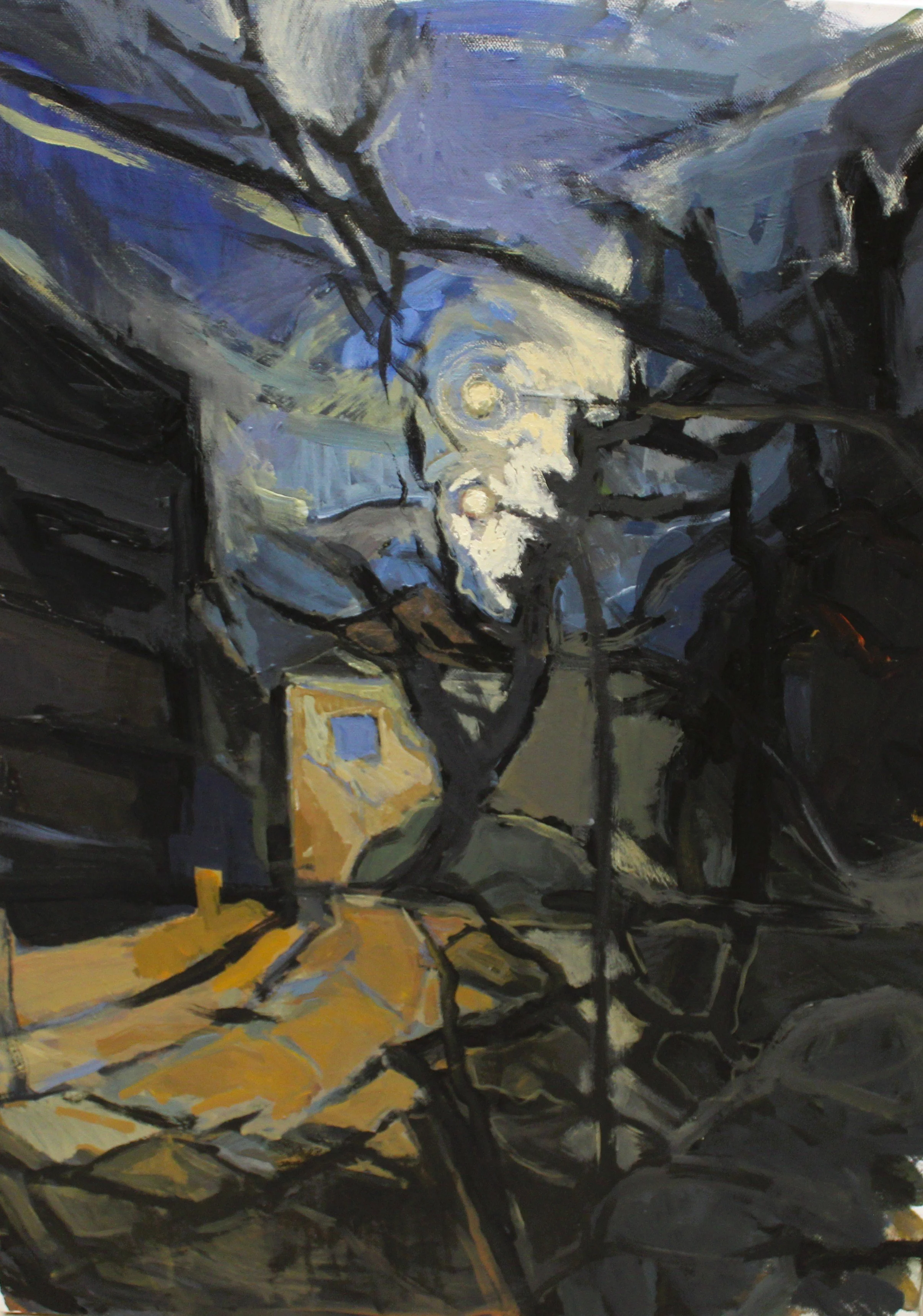 " Before the Final act ", 2024 , oils and acrylics on canvas, 50 x 70 cm