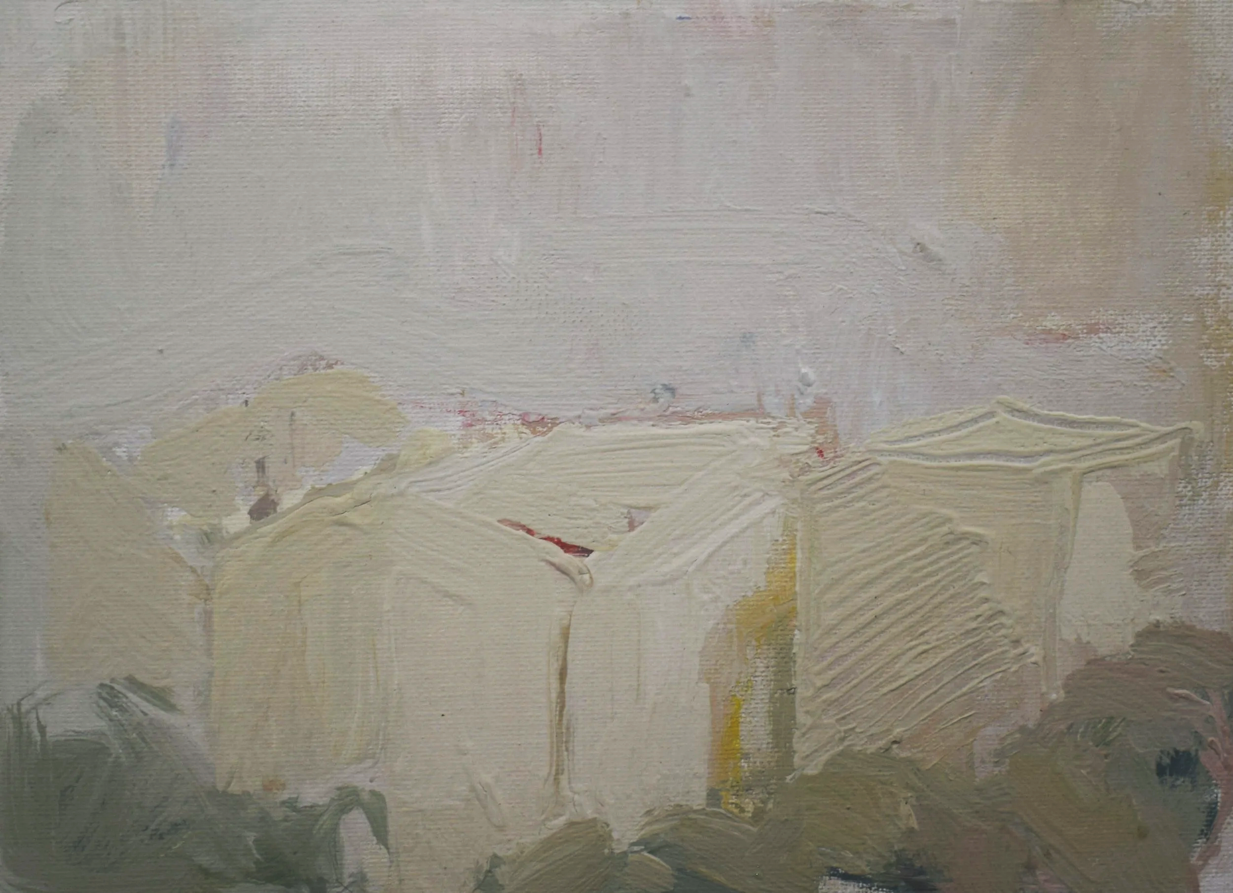 "Volume I" , 2023, plastic on canvas, 20 x 30 cm
