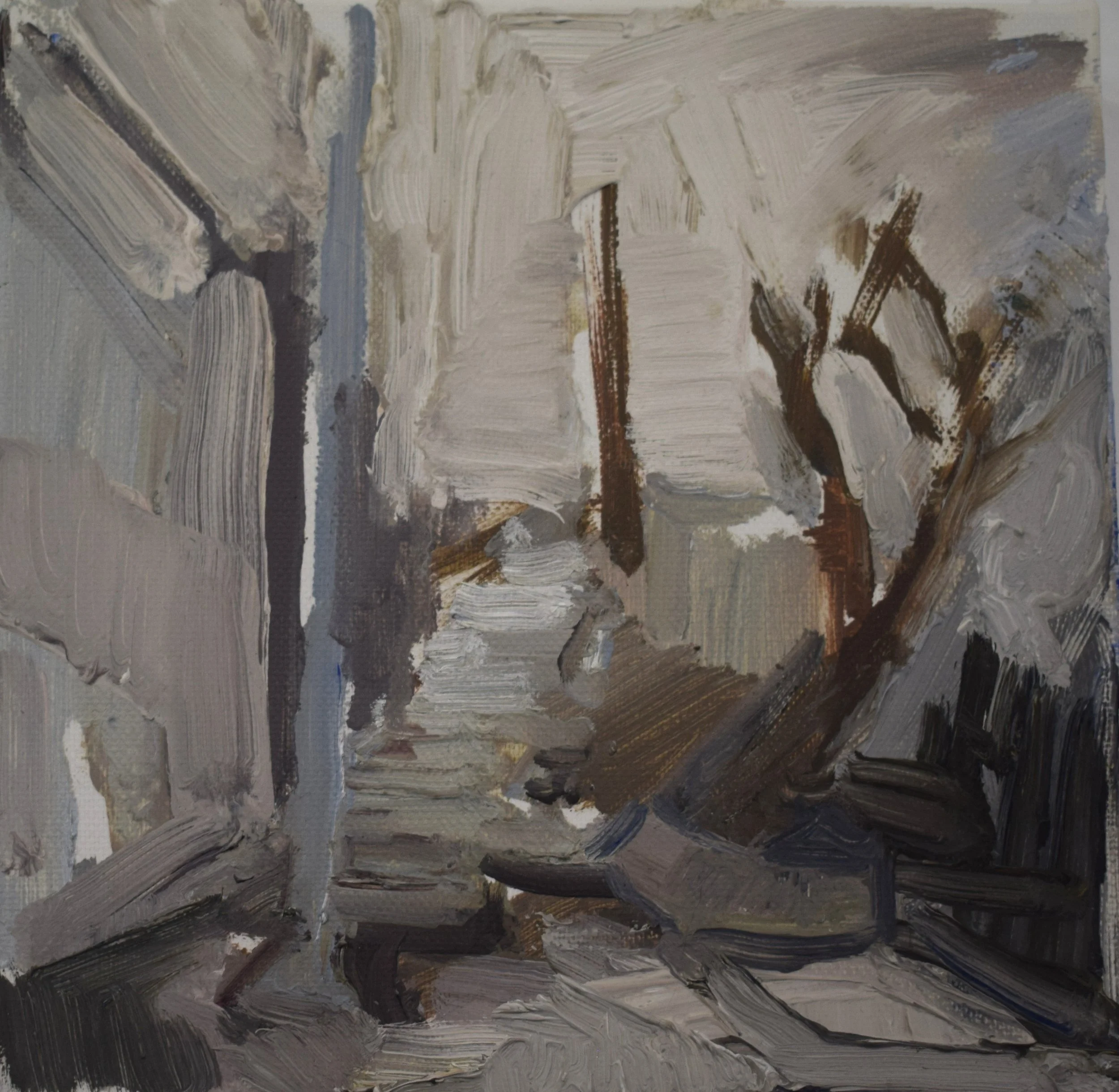 " Remember of ", 2025, acrylics and plastic on canvas, 20 x 20 cm