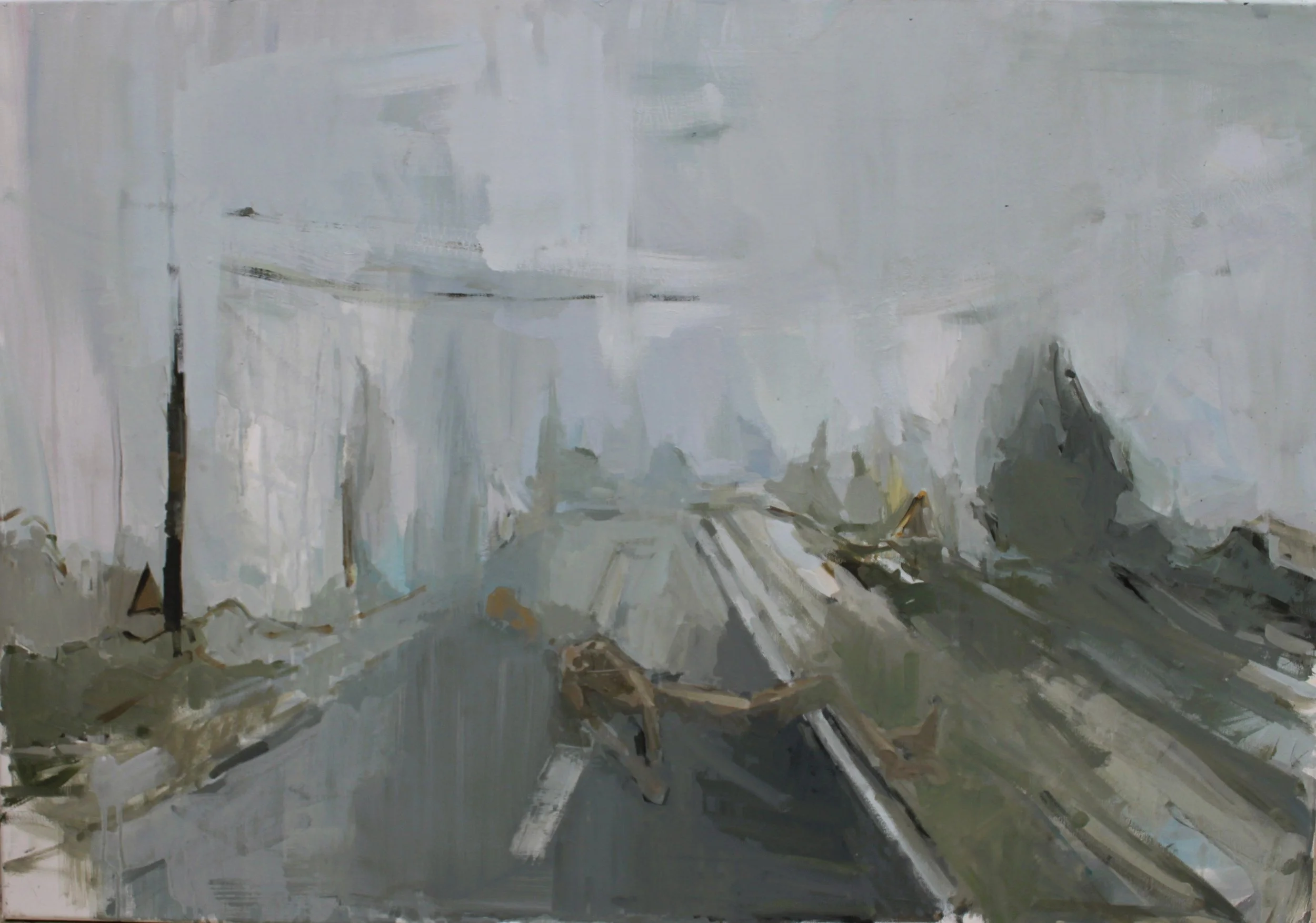 " Seeking Hestia " , 2024, acrylics and plastic on canvas, 70 x 100 cm