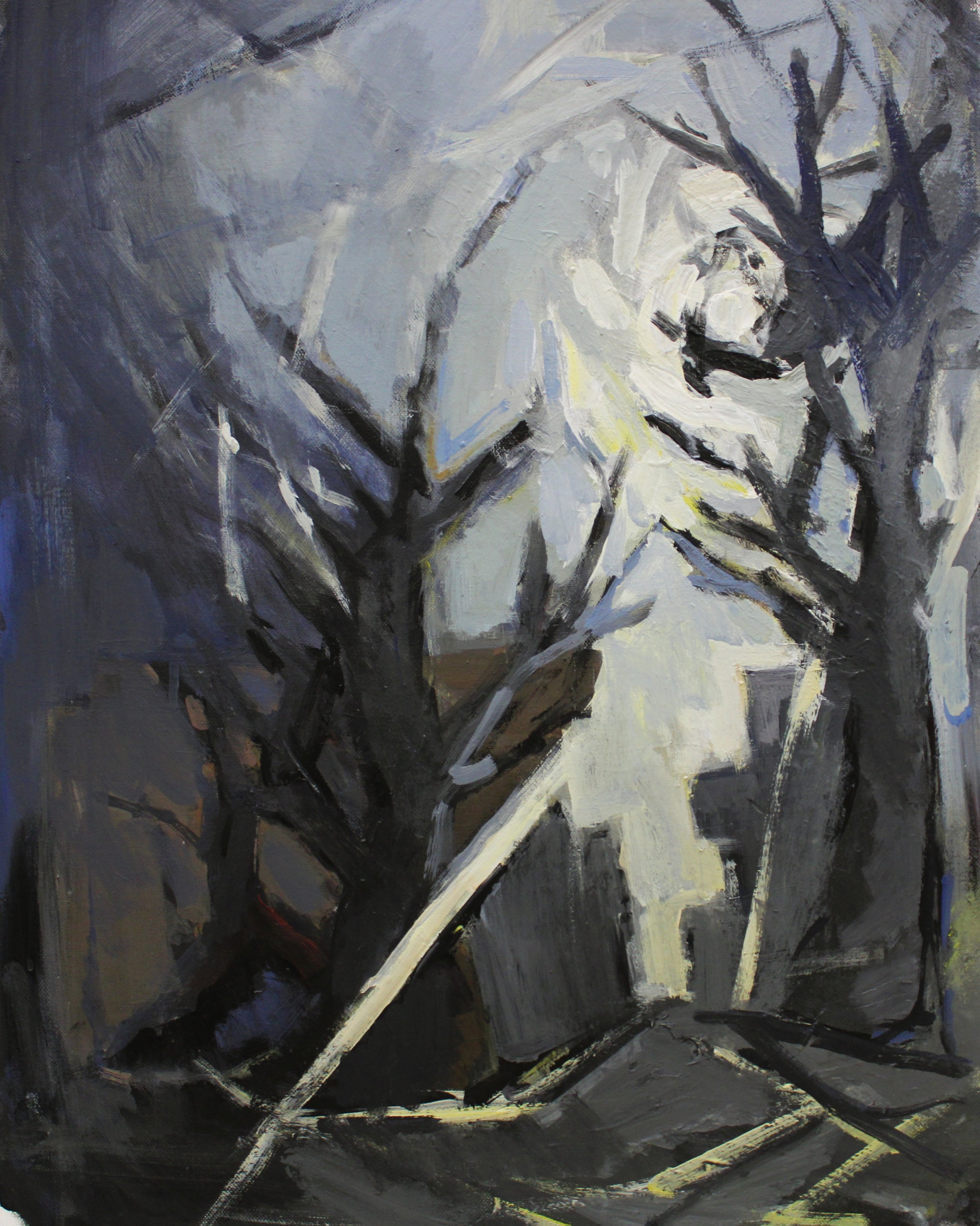 " The Final act" , oils and plastic on canvas, 50 x 70 cm