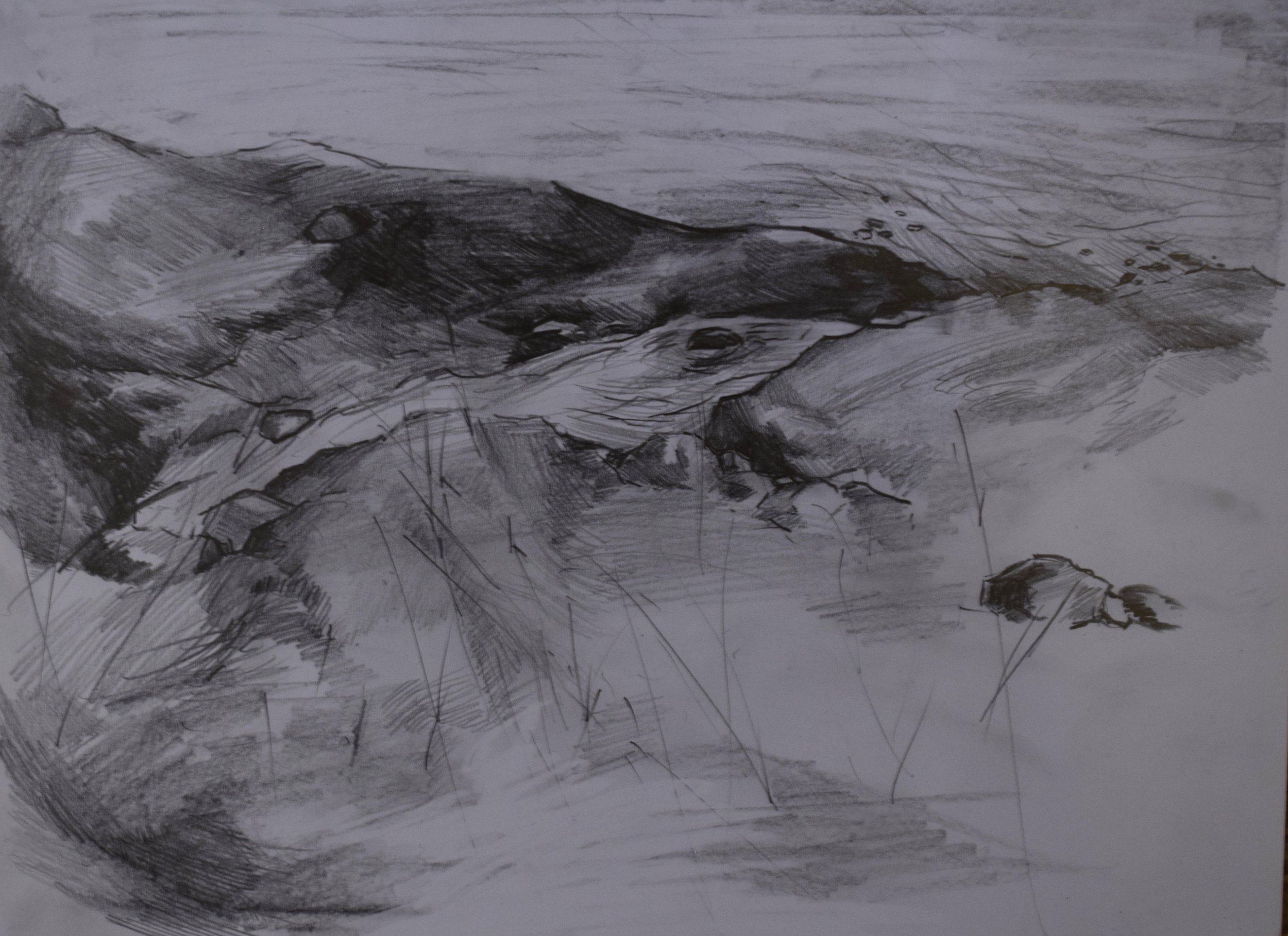 "Wish you were here VI" 2026, Graphite on paper, 21 x 30 cm