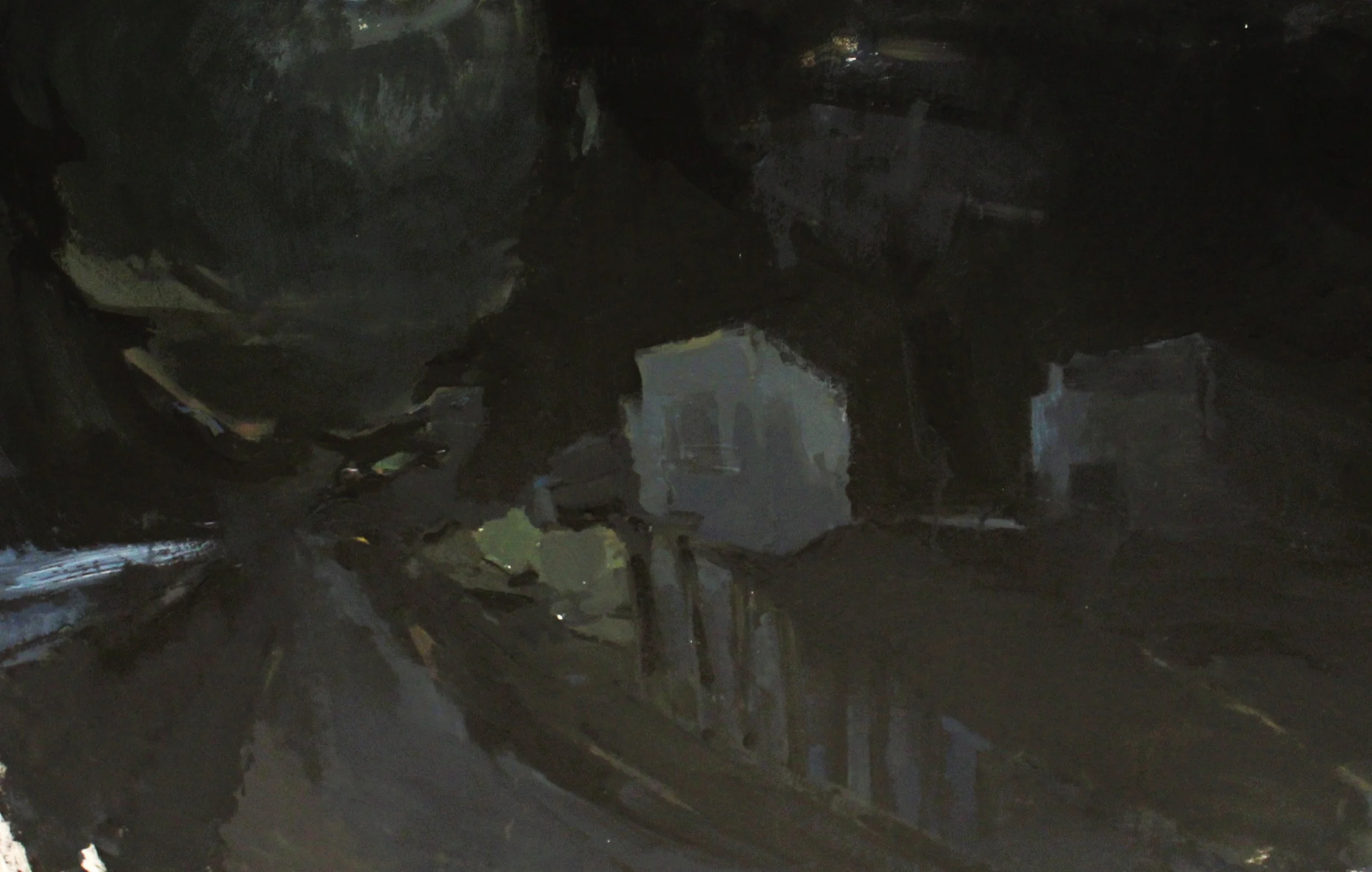 " Inch by Inch " , 2024, acrylics on cardboard, 70 x 100 cm