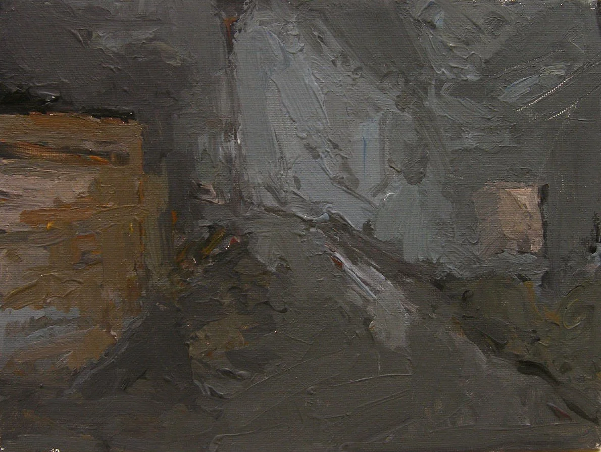 "Site III" , 2023, plastic on canvas, 30 x 40 cm