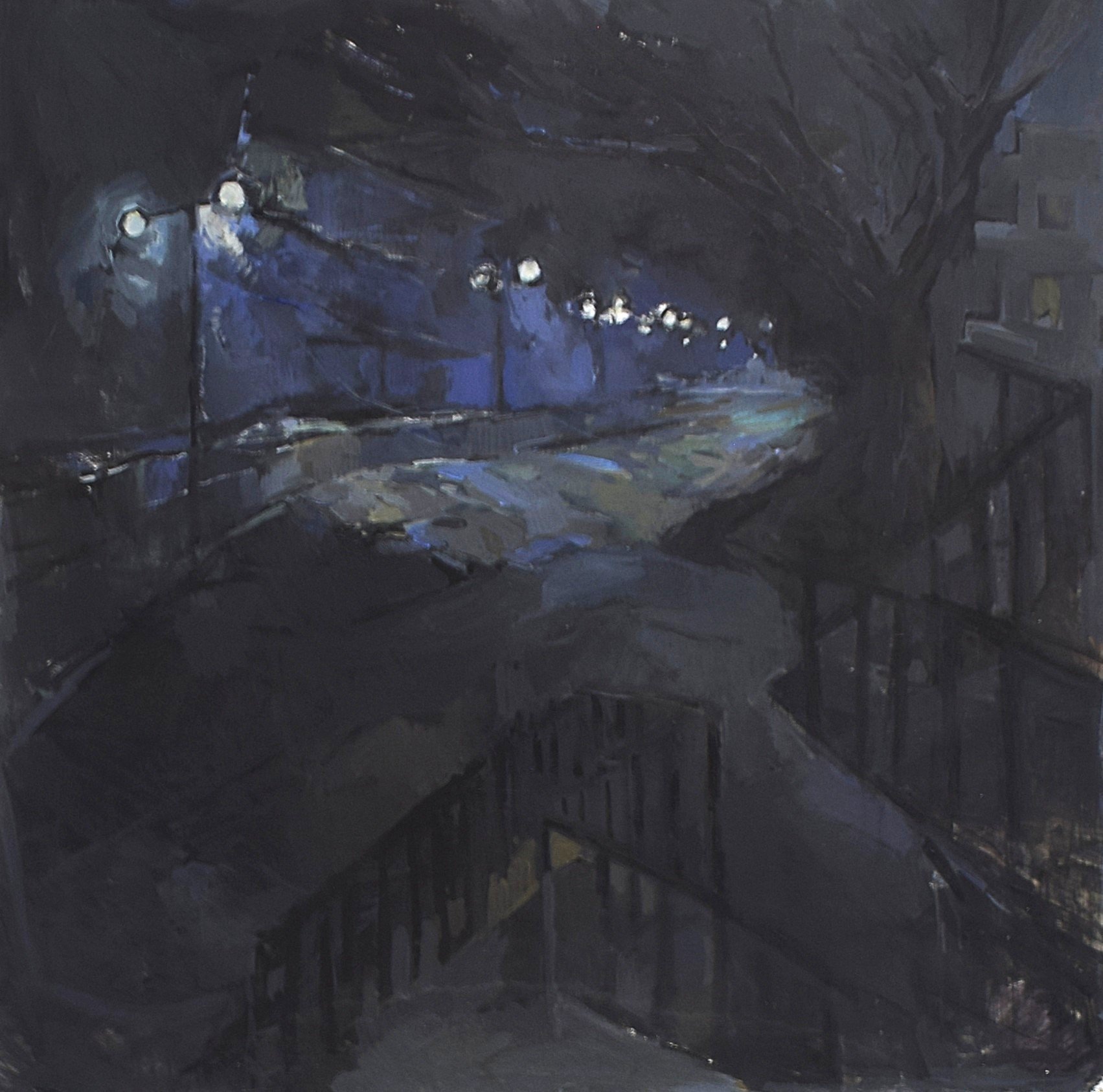 " There are no Proofs " , 2024, acrylics and plastic on wood, 120 x 120 cm