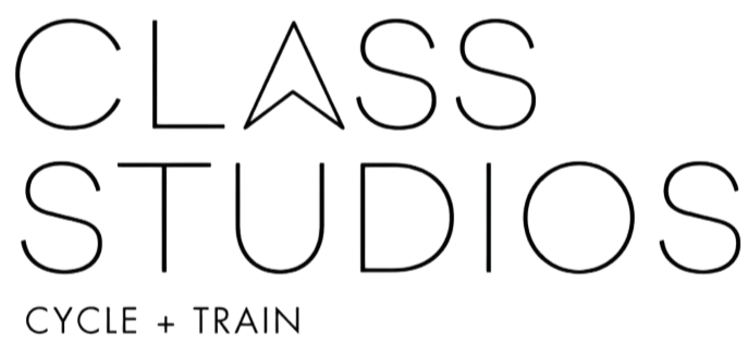 Logo for Class Studios with the words 'Cycle + Train' underneath.