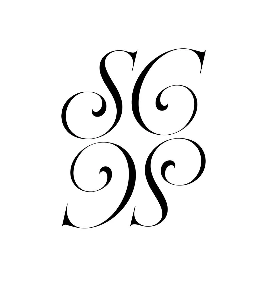 Stylized black monogram with the letters SC on a white background for Shoreline City Church