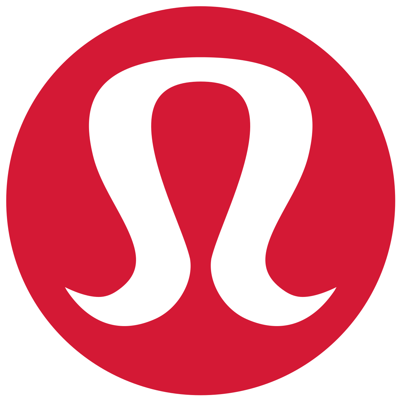 Red Lululemon logo for coffee cart catering event