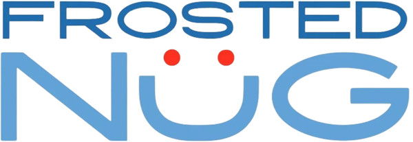 The word "Frosted" appears above the word "NUG" in stylized blue letters with red and yellow details.