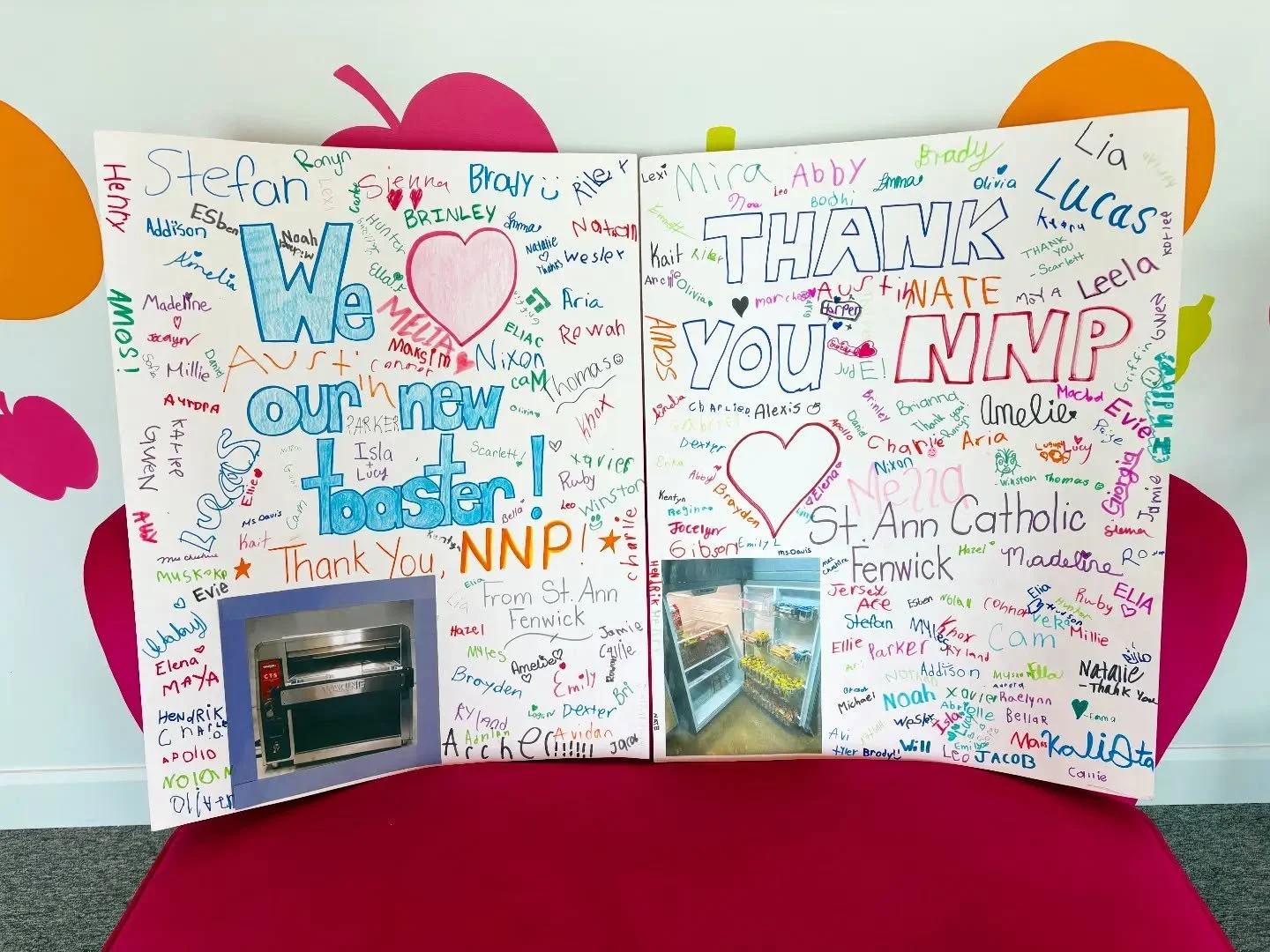 We recieved a beautiful thank you card from St. Ann Elementary School in Fenwick and couldn't wait to display it on our office to brighten our days!! ☀️🤗❤️

Last year, the school came to us with a plan to provide a breakfast for their students and w