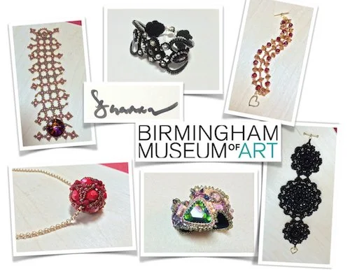 Duanna Pang's handmade beaded jewelry, necklaces & bracelets were selected for sale at the Birmingham Museum of Art.