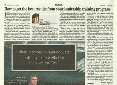 "How to get the best results from your leadership training program" - article written by Duanna Pang published in the Birmingham Business Journal.
