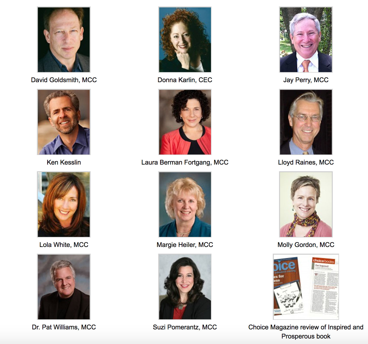 11 MCCs Master Certified Coaches interviewed in "Inspired & Prosperous" book