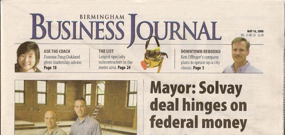 Article written by Duanna Pang published in Birmingham Business Journal newspaper