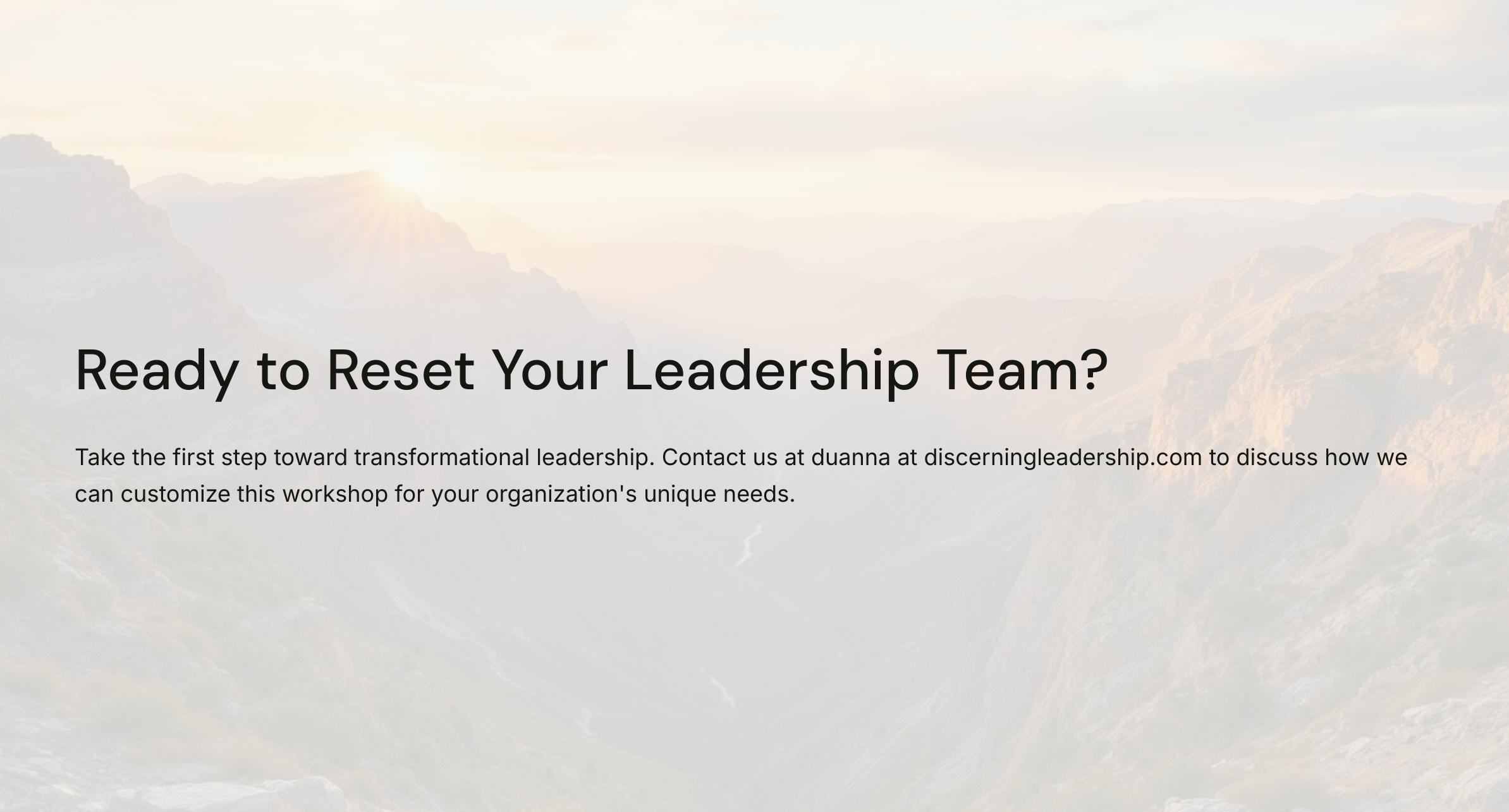 Ready to reset your leadership team?