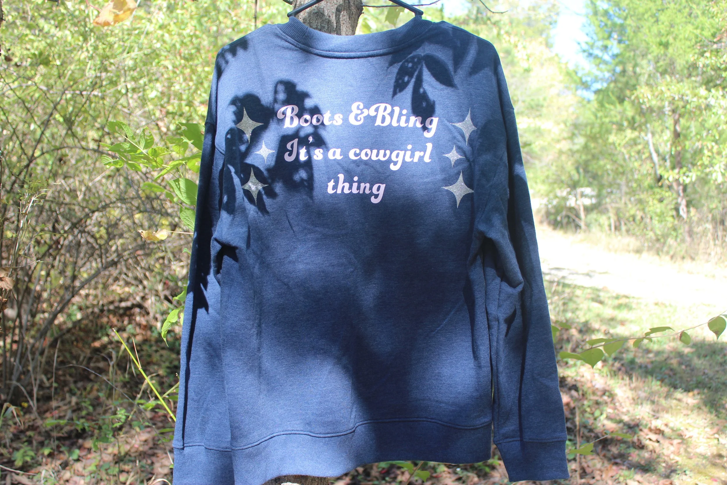 Boots and Bling Crew Neck