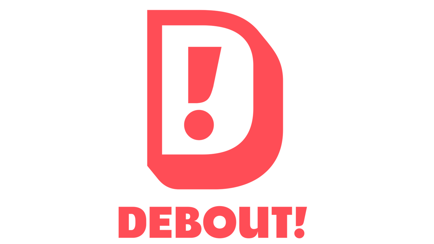 Logo rouge de Debout!
