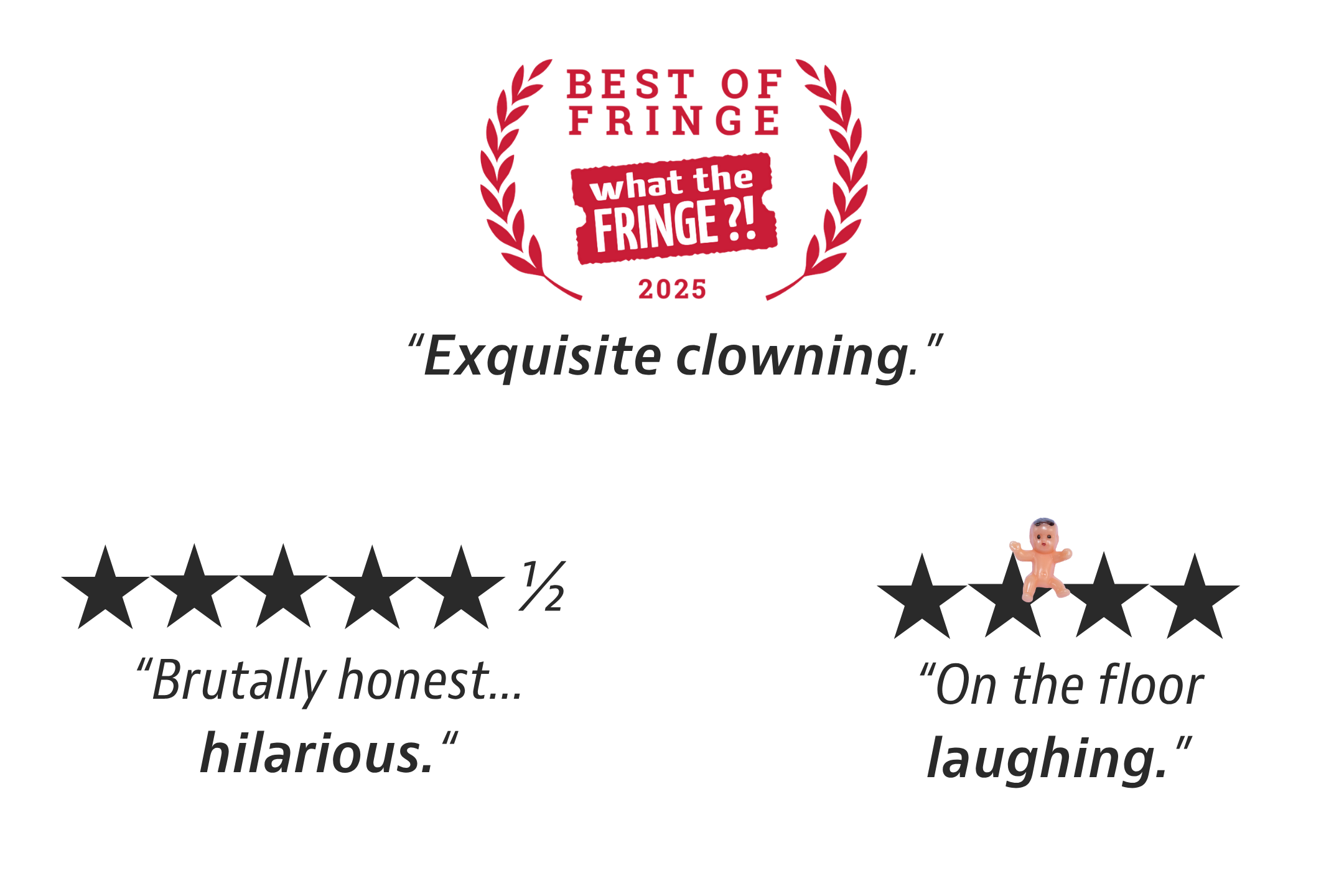 Award logo for the Best of Fringe: 'what the FRINGE?!' 2025