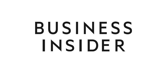 The logo of Business Insider on a black background.