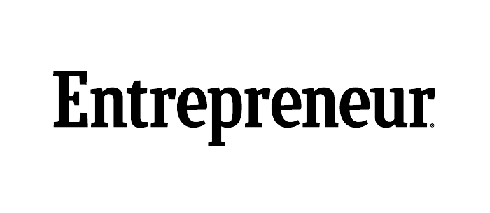 The word 'Entrepreneur' written in black with a dotted outline.