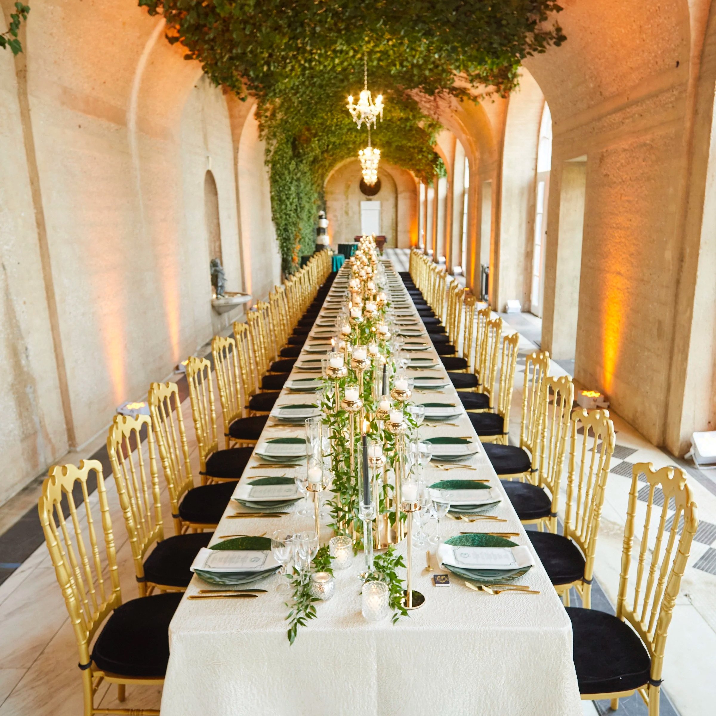 An infinite table-scape at Oheka Castle