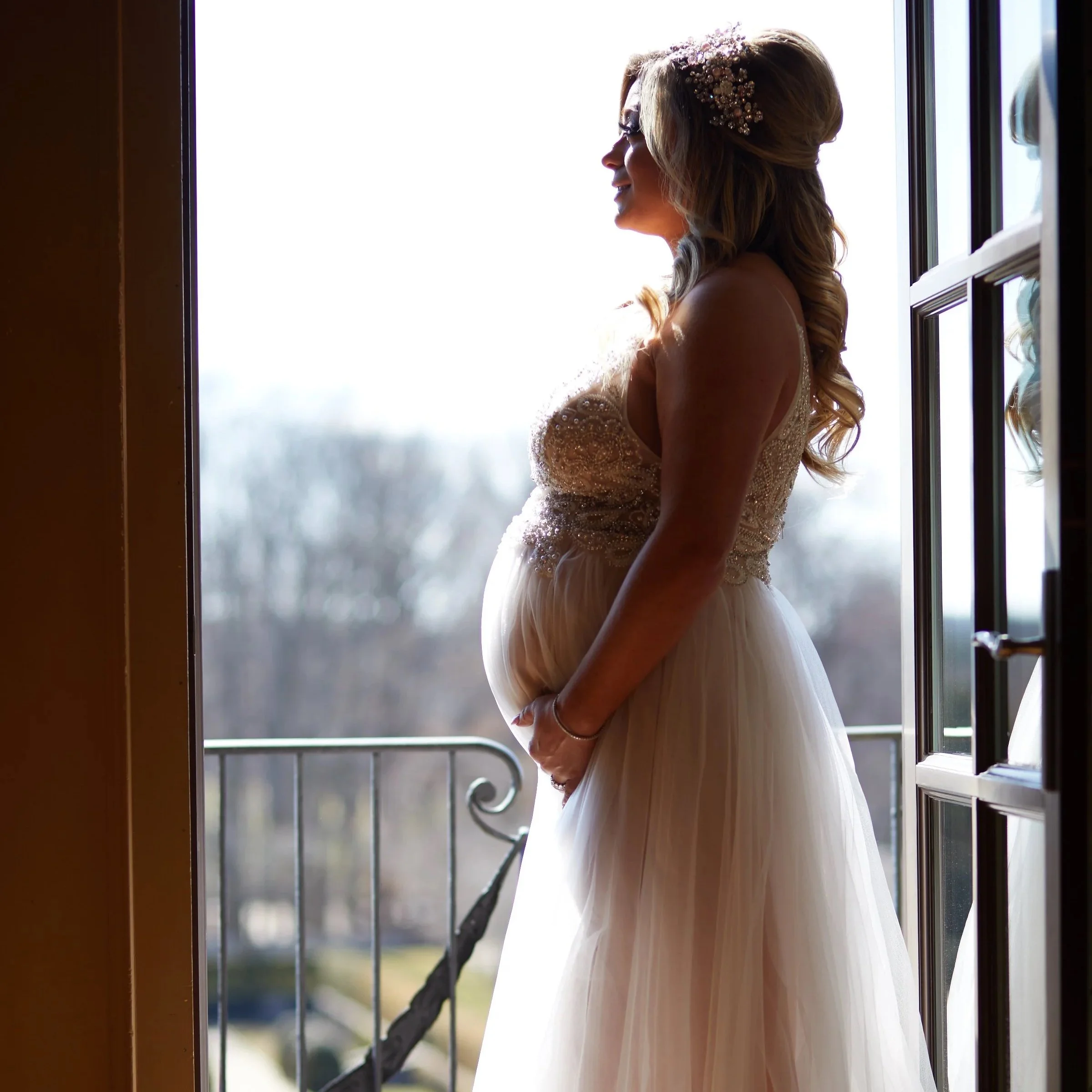 Jessica’s bridal shower portrait at Oheka Castle.