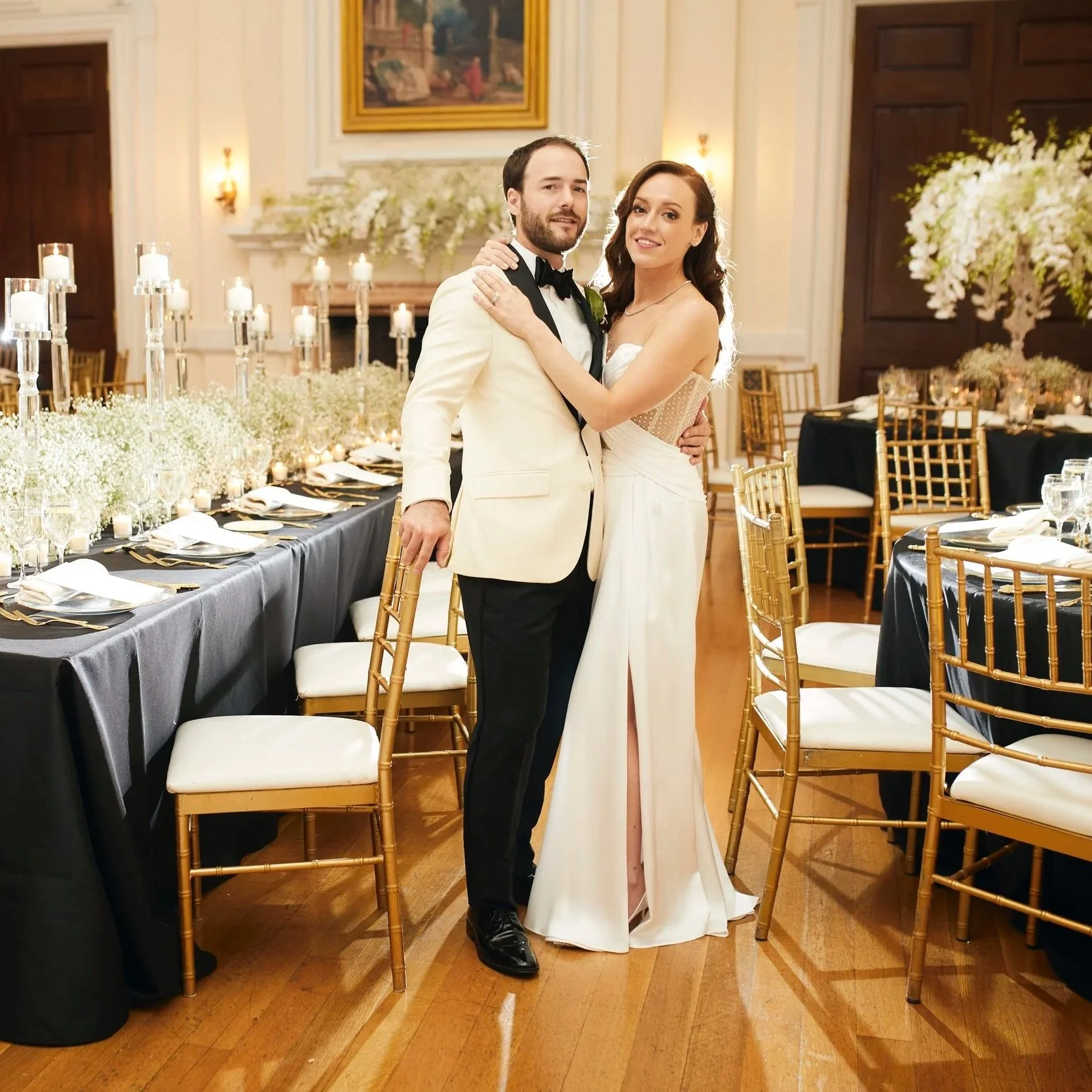 Bride and Groom Portrait, Oheka Castle, Grand Ballroom