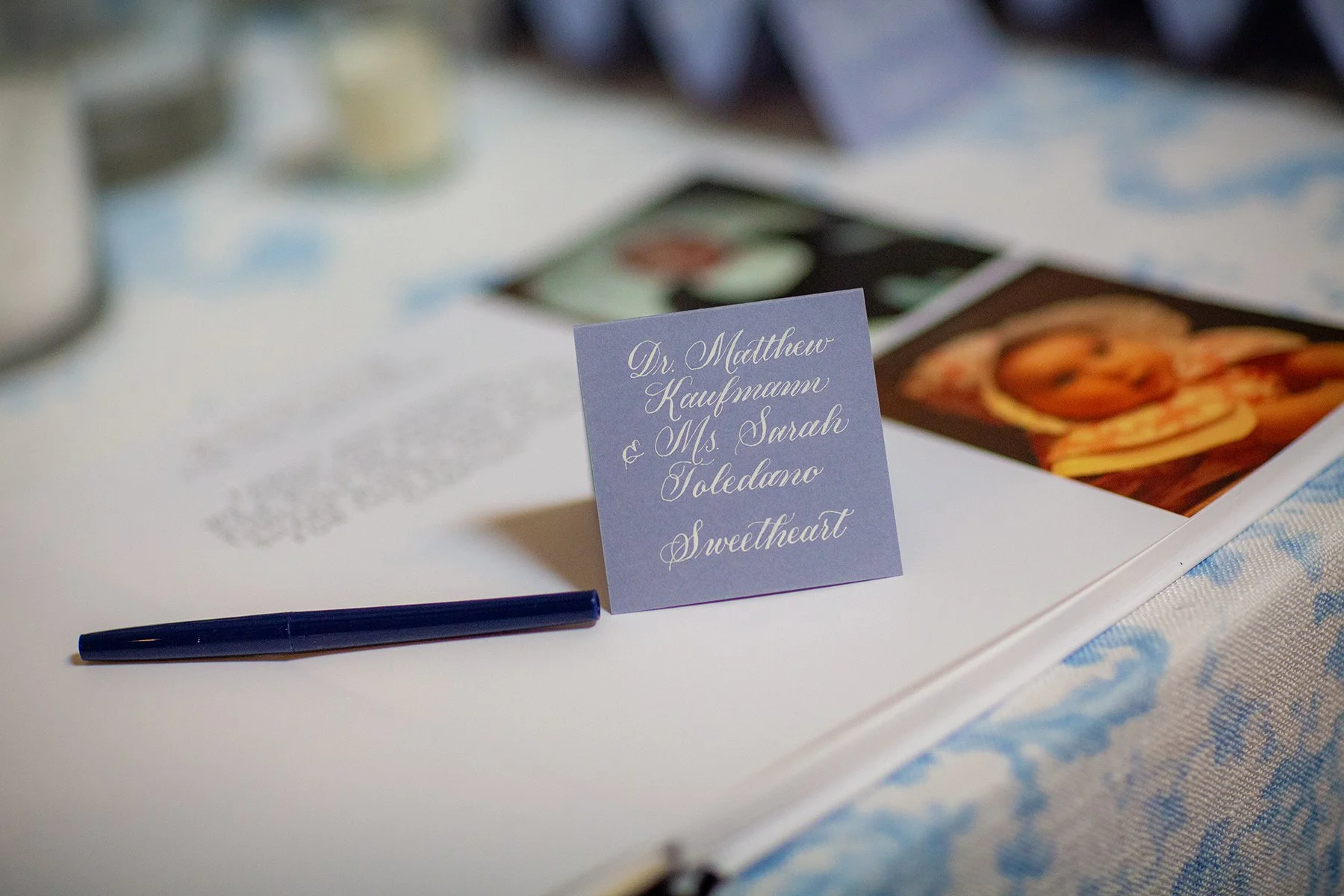 Bride + Grooms Escort Card | Hempstead House