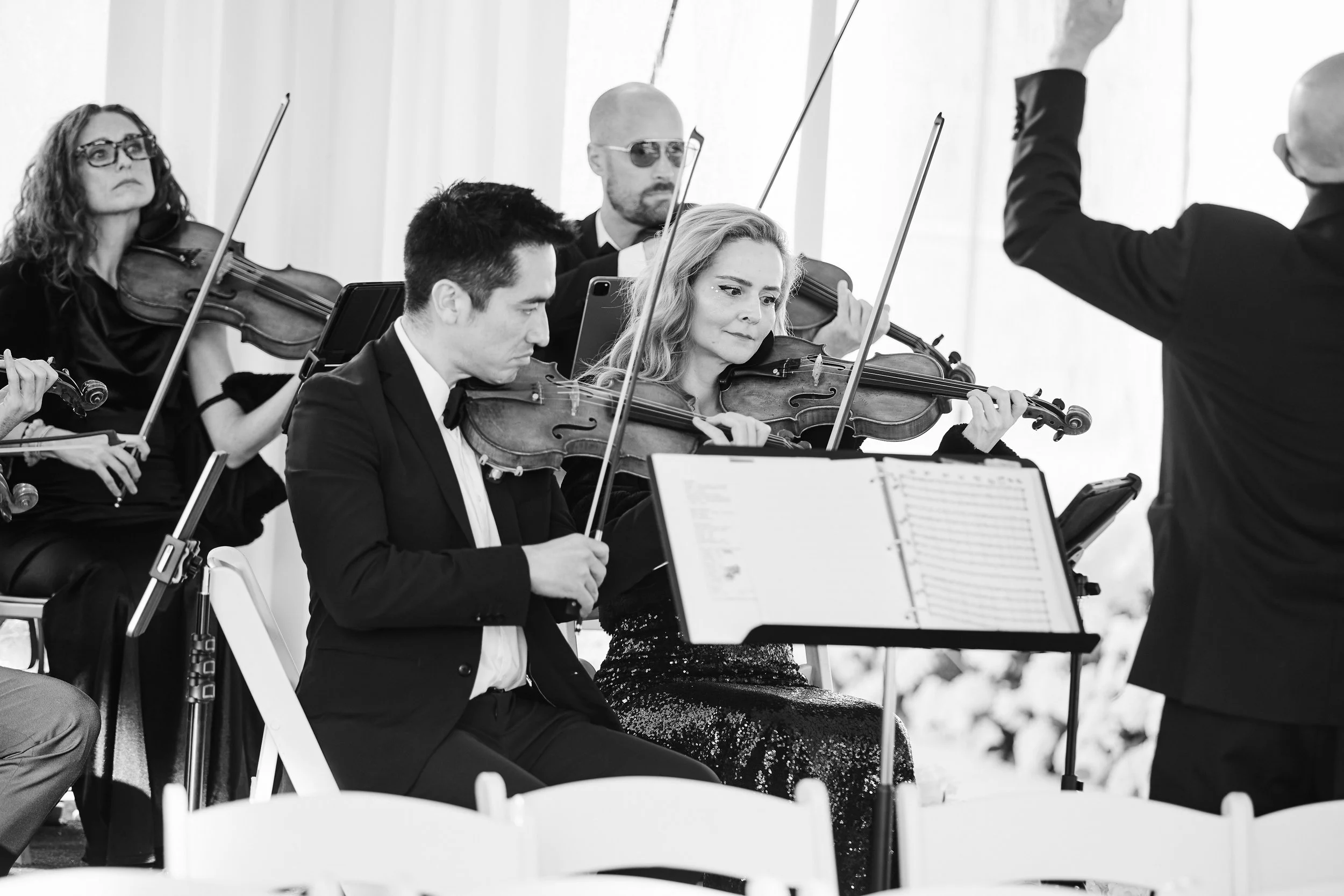 A live ensemble setting a refined tone, adding depth and emotion to the ceremony experience.