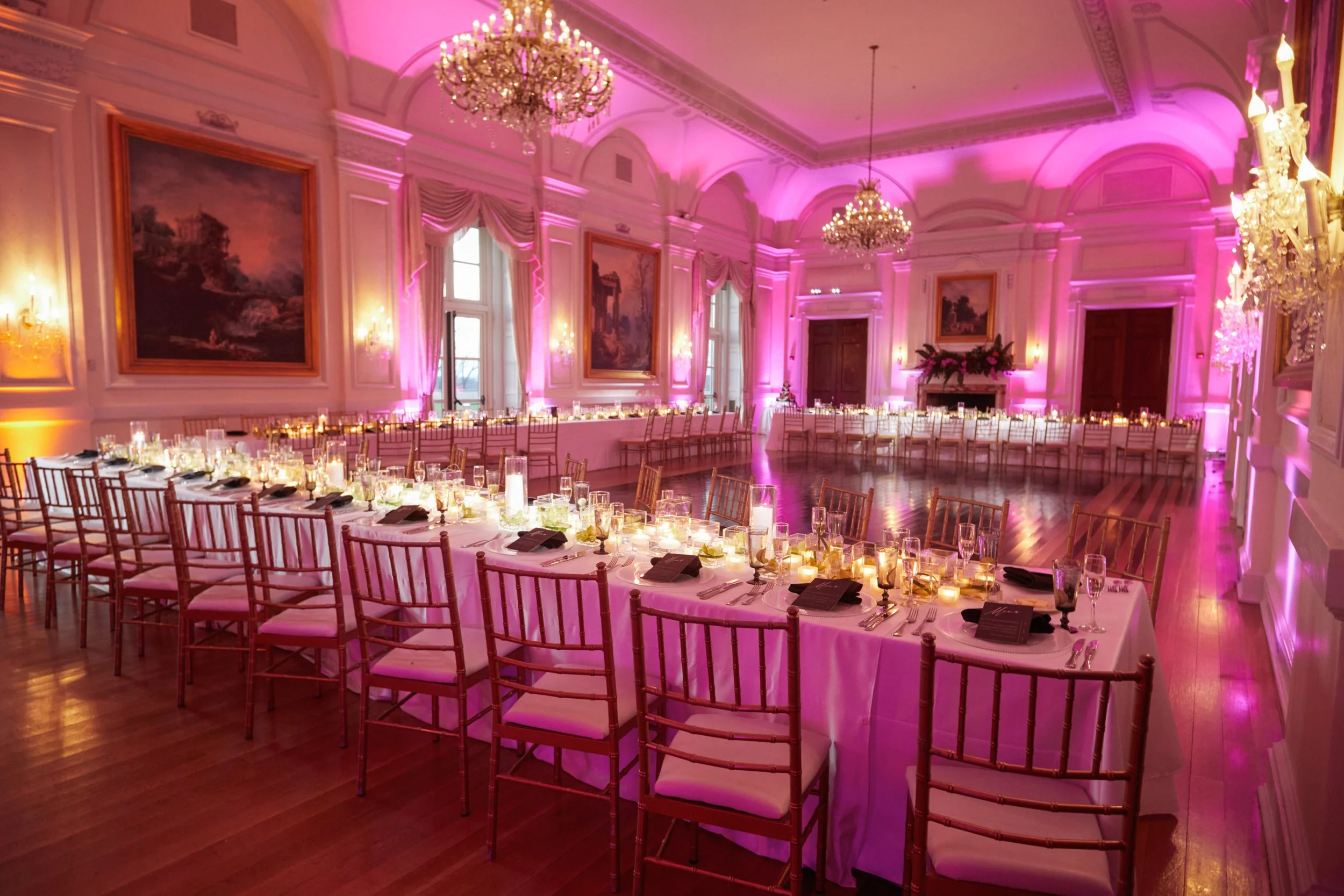 Grandballroom setup at Oheka Castle 